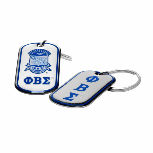 Epoxy Dog-Tag Key Ring - Phi Beta Sigma