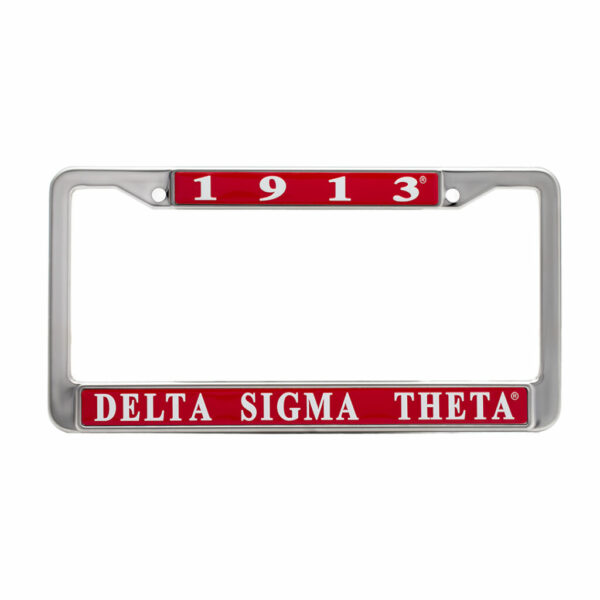 License Plate Frame - Delta Sigma Theta, Red