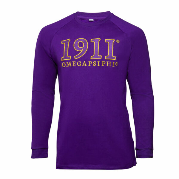 Cotton Long-Sleeve Shirt - Medium, Omega Psi Phi
