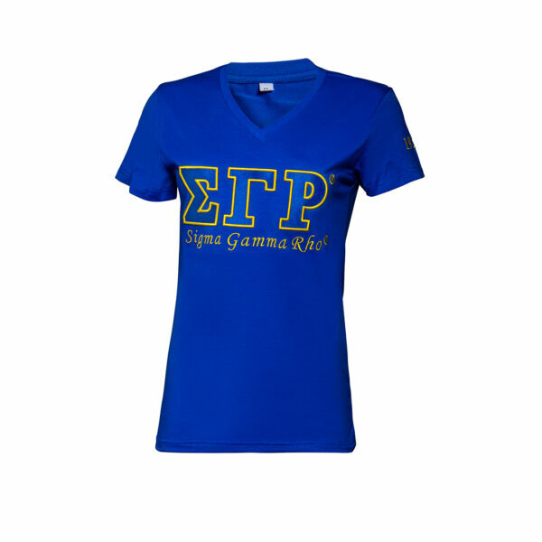 Luxury Embroidered Tee - Sigma Gamma Rho, Small, Blue