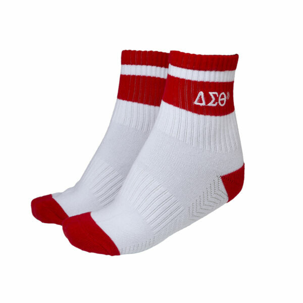 Quarter Socks - Delta Sigma Theta, White