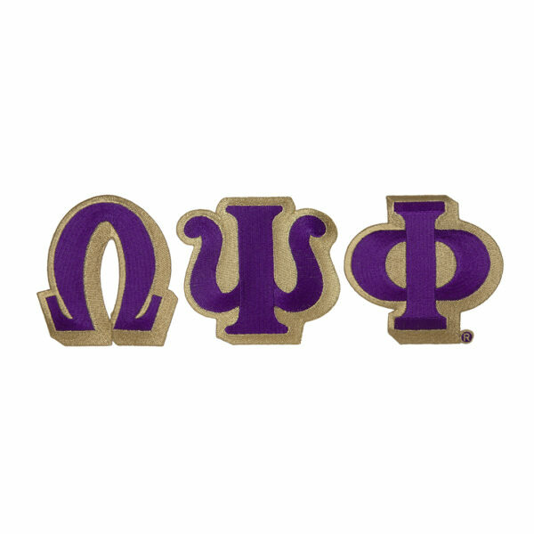 Large Letter Patch Sets - Omega Psi Phi, Purple