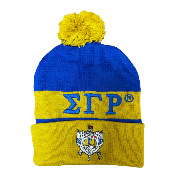 Embroidered Knit Beanie - Sigma Gamma Rho, Blue